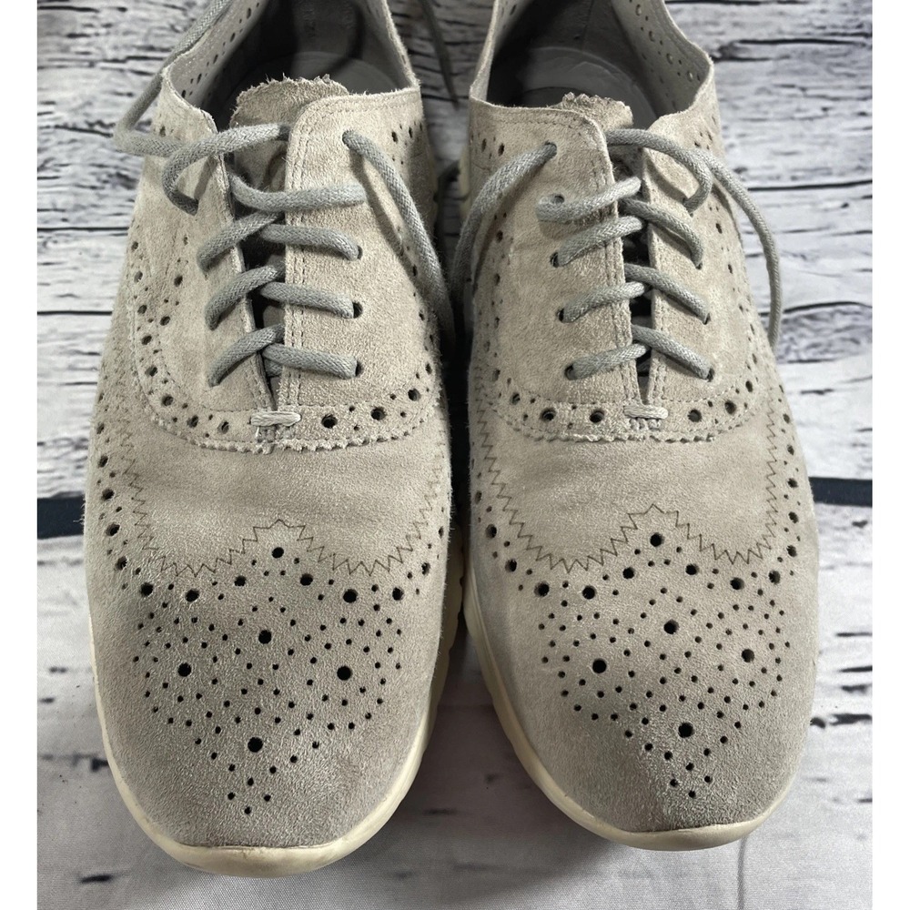 Cole Haan Men's Zerogrand Knit Wingtip Oxford Shoe Gray Knit Mens 8.5 - Picture 7 of 7